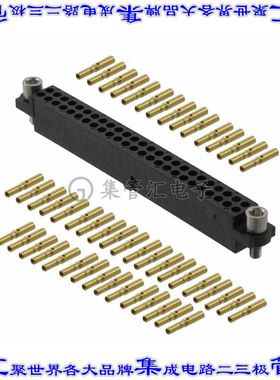 M80-4815005 矩形连接器50POS插座2排2mm母插口黑色压接镀金自由