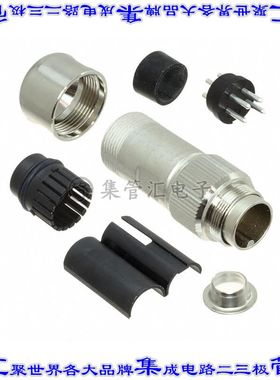 C09131H0041014U 圆形连接器4POS插头公引脚焊杯银自由悬挂