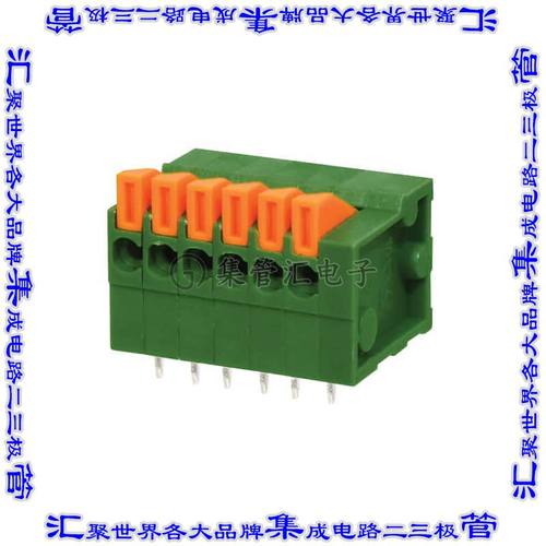 TBL003-254-06GR-2OR 线对板连接器6POS接线端子2.54mm通孔水平带