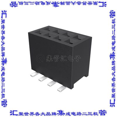 20021321-00008C1LF 针座连接器8POS插座2排1.27mm母形插口表贴SM