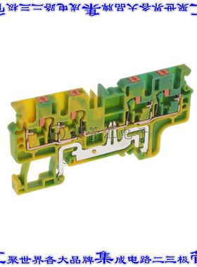 CPG2.5/4 端子块连接器4POS接地地面5.0mm绿色黄色12-24AWG
