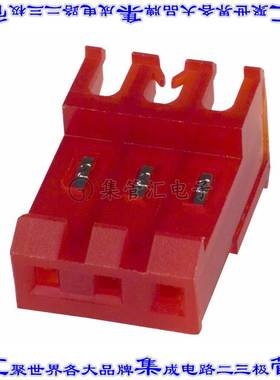 3-640601-3 矩形连接器3POS插座3.96mm母插口红色IDC锡自由悬挂