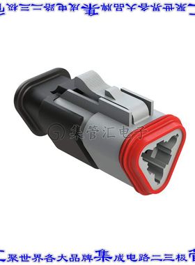 AT06-3S-SR02GRY 矩形连接器外壳3POS插头2排母形插口灰色自由悬