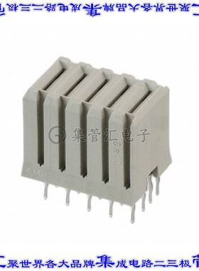 120953-2 背板连接器5POS插座母插口通孔灰色