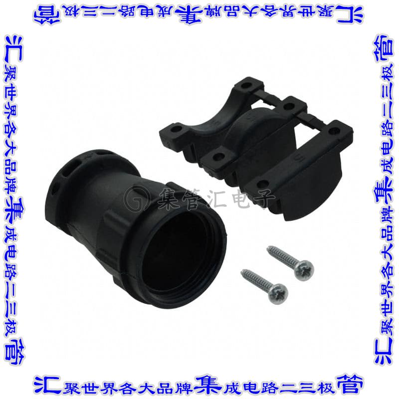 TR18ASR1N 接插件连接器CONN BACKSHELL W/CLMP SZ18 BLACK