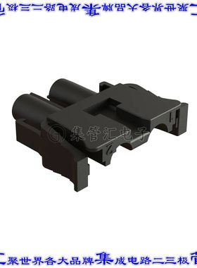 PL000734 矩形连接器外壳2POS插头9.5mm母形插口黑色面板安装