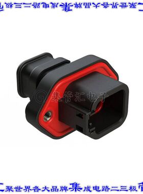 ATP04-6P-PM05SRBK 矩形连接器外壳6POS插座2排公形引脚黑色面板