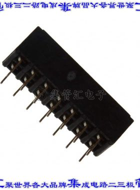 63453-114LF 针座连接器14POS插座2排2mm母形插口通孔直针镀金