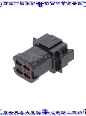 DT04-08PB-CE01 矩形连接器外壳8POS插座2排公形引脚黑色自由悬挂