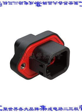 ATP04-6P-PM05BK 矩形连接器外壳6POS插座2排公形引脚黑色面板安