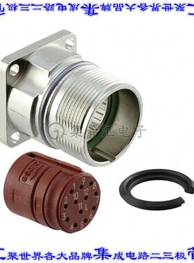 1607283 圆形连接器12POS插座外壳用于母插口银色面板安装