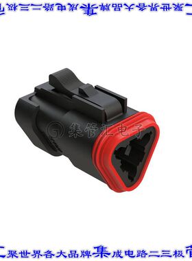 AT06-3S-MM01BLK 矩形连接器外壳3POS插头2排母形插口黑色自由悬