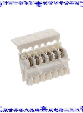 5-1534796-6 矩形连接器6POS插座2.5mm母插口天然色IDC锡自由悬挂