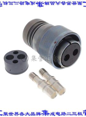 CA3106E24-9S-B-15-A240 圆形连接器2POS插头母插口压接银自由悬