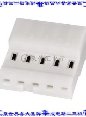 3-641535-5 矩形连接器5POS插座2.54mm母插口白色IDC锡自由悬挂直