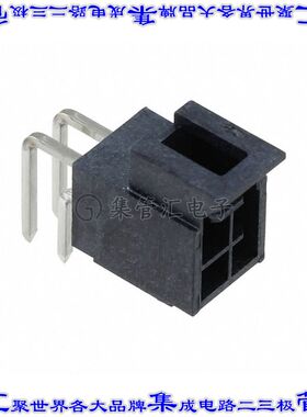 1053141304 针座连接器4POS接头2排2.5mm公形插针通孔直角镀金