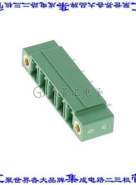 1847644 端子块连接器5POS接头公引脚带罩5.08mm绿色垂直通孔