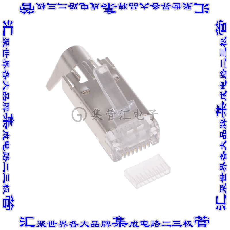 MTP-88-W-EMI-SP1 接插件连接器PLUG, 8P8C, 30U PLATING, METAL