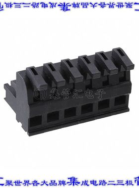 ASP0460622 端子块连接器6POS插头母插口5.08mm黑色自由悬挂