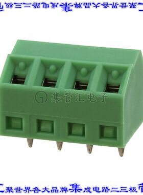 1728307 线对板连接器4POS接线端子3.81mm通孔55角度带板