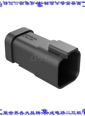 AT04-6P-EP14 矩形连接器6POS插座3排公引脚黑色压接镍自由悬挂