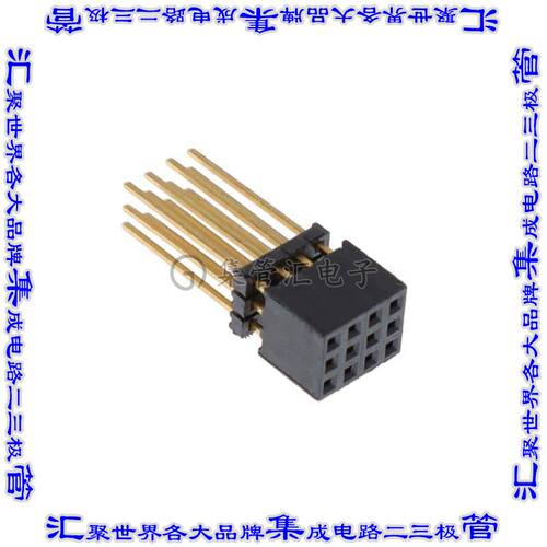 ESQT-103-02-G-Q-368 针座连接器12POS插座4排2mm叉状通孔直针镀