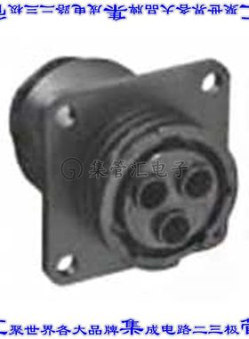 788189-1 圆形连接器3(电源)插座外壳用于母插口黑色面板安装