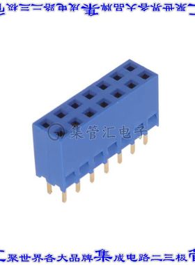 76314-107LF 针座连接器14POS插座2排2.54mm母形插口通孔直针镀金