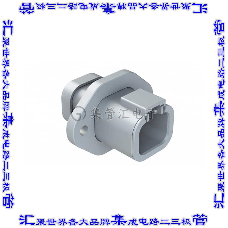 ATP04-4P-PM02 矩形连接器外壳4POS插座2排公形引脚灰色面板安装
