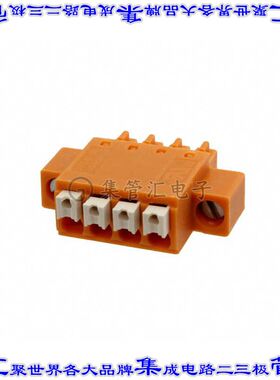 1970370000 端子块连接器4POS插头母插口3.81mm橙色自由悬挂