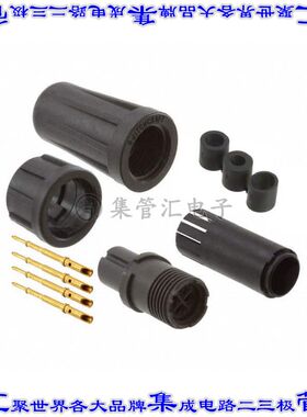 EN2C4M22DC 圆形连接器4POS插头公引脚压接或焊杯镀金自由悬挂