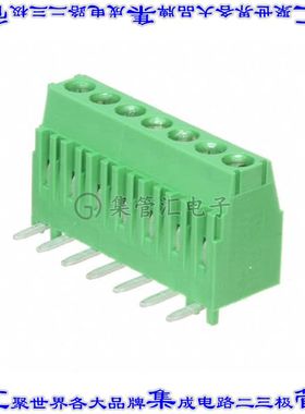 284414-7 线对板连接器7POS接线端子3.5mm通孔垂直带板