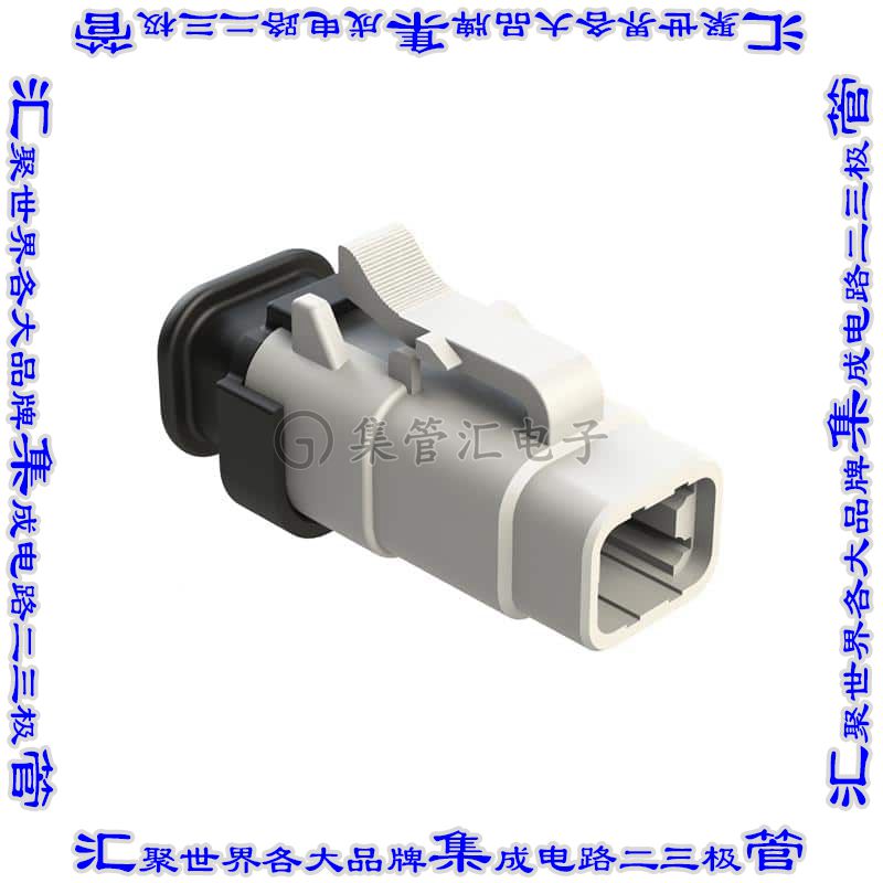 ATM06-4S-SR01WT 矩形连接器外壳4POS插头2排母形插口白色自由悬