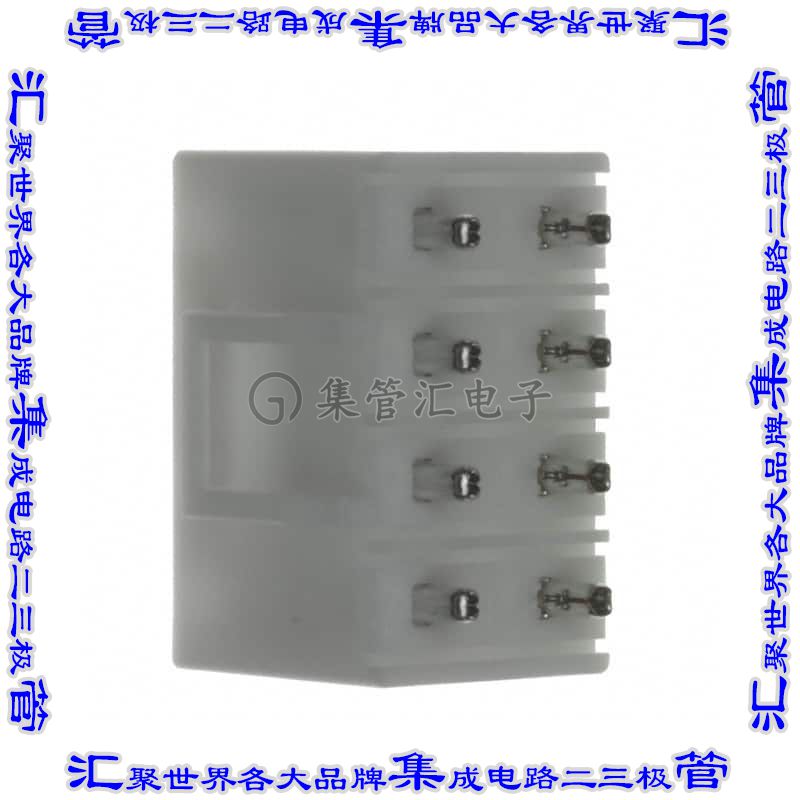 B08P-VL 针座连接器8POS接头2排6.2mm公形插针通孔直针锡