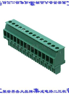 1827091 端子块连接器14POS插头母插口3.81mm绿色自由悬挂