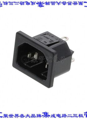 EAC409060 电源接入连接器3POS插座公型片状插脚IEC320-C14面板安