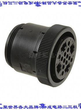 207485-2 圆形连接器16(12+4电源)插头外壳用于母插口黑色自由悬