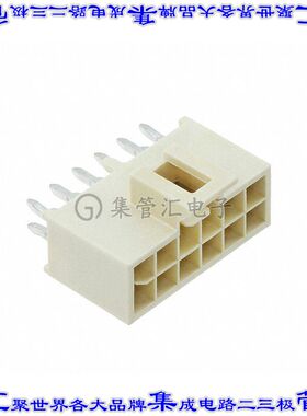1053102212 针座连接器12POS接头2排2.5mm公形插针通孔直针镀金