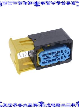 4-2208157-1 矩形连接器外壳4POS插座2排母形插口蓝色自由悬挂