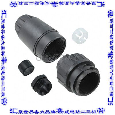 C01610H0140032 圆形连接器15(14+PE)插头外壳用于公插针黑色自由