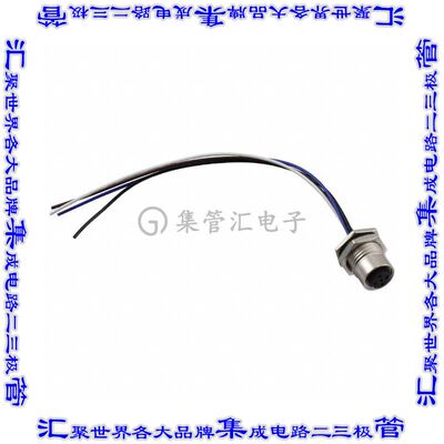 M12D-04PFFC-SF8B15 圆形连接器4POS插座母插口导线引线镀金面板
