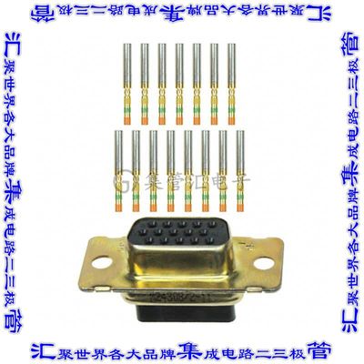 1757824-7 连接器15POS插座母插口3排D-Sub高密度自由悬挂