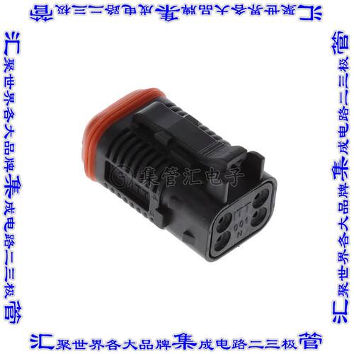 IT06-4S-006-N 矩形连接器外壳4POS插头2排母形插口黑色自由悬挂