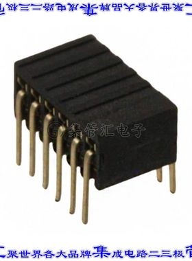 M50-3200645 针座连接器12POS插座2排1.27mm母形插口通孔直角镀金