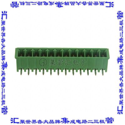 1-284512-2 端子块连接器12POS接头公引脚带罩3.5mm绿色90DEG通孔