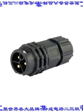 23003331-02 圆形连接器3POS插座公形引脚焊杯镀金自由悬挂