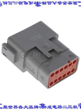 IT04-12PA-022 矩形连接器外壳12POS插座2排公形引脚灰色自由悬挂