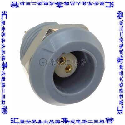 8P1P002210GRF01 圆形连接器2POS插座母插口焊接镀金面板安装通孔