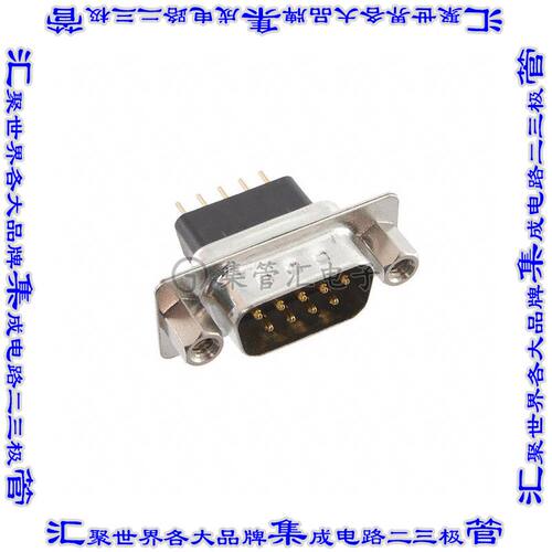 DE09-PE-1-JS 连接器9POS插头公引脚2排D-Sub通孔