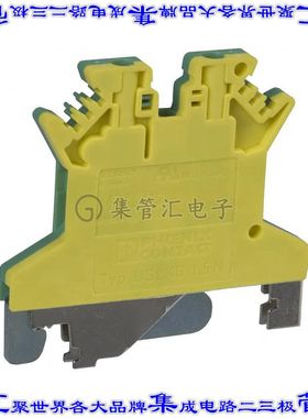 3005853 端子块连接器2POS接地地面4.2mm绿色黄色14-30AWG